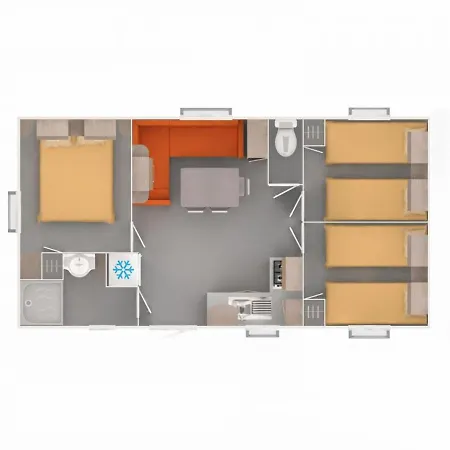 Mobilehome 8 Personnes Avec Clim Situe Aux Sables Du Midi Camping 4*